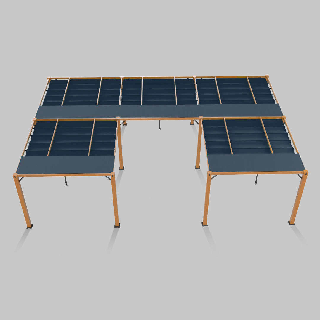 #configuration pergola_U shape #frame colour_Wood