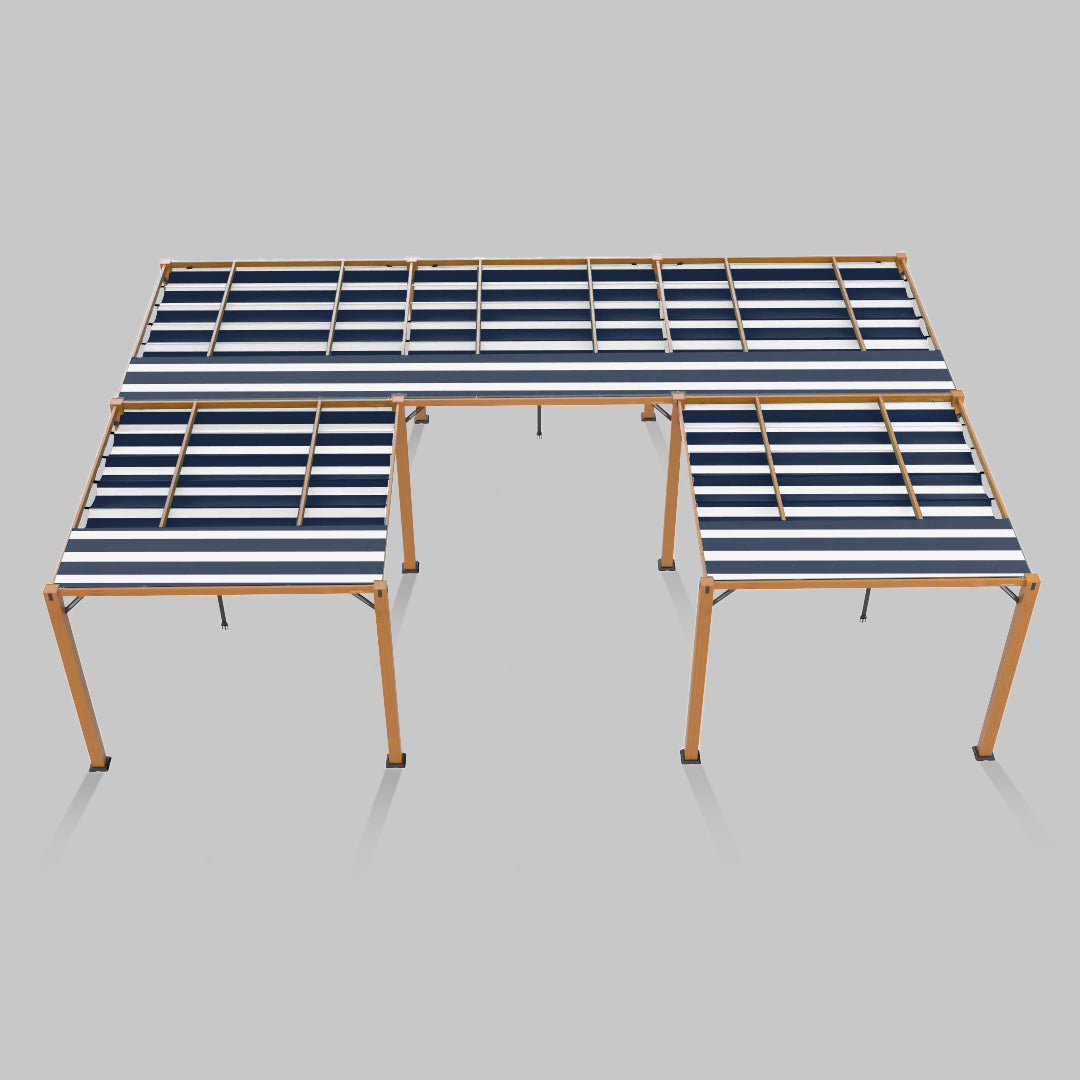 #configuration pergola_U shape #frame colour_Wood