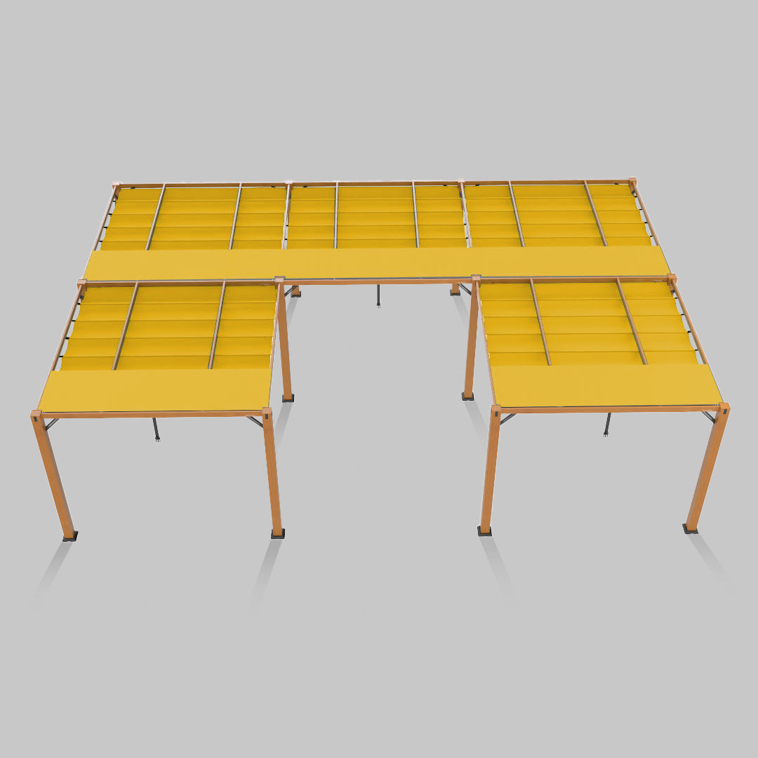 #configuration pergola_U shape #frame colour_Wood