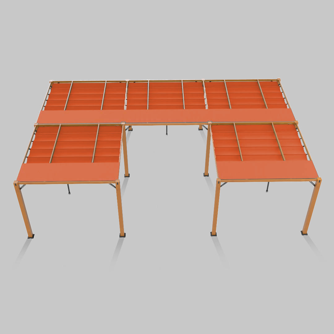 #configuration pergola_U shape #frame colour_Wood