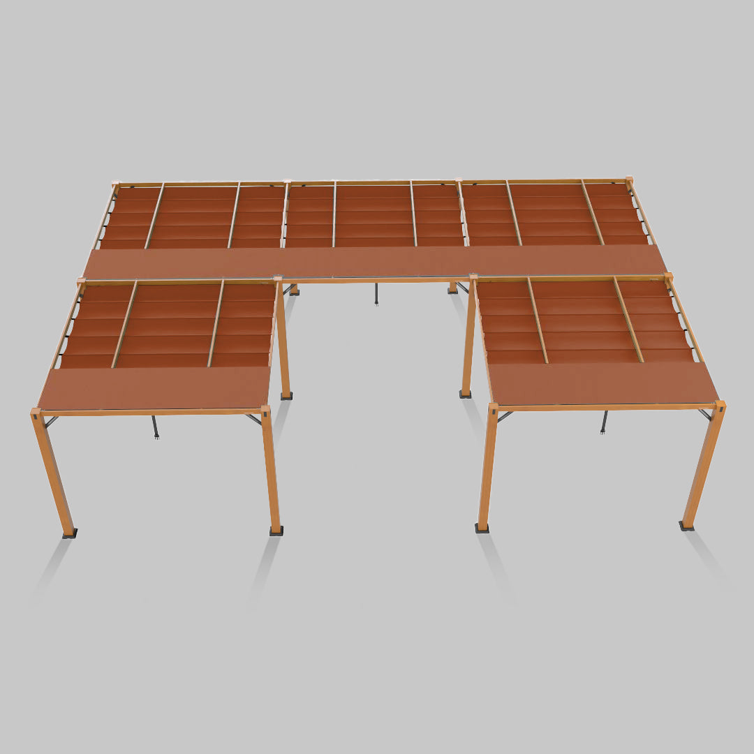 #configuration pergola_U shape #frame colour_Wood