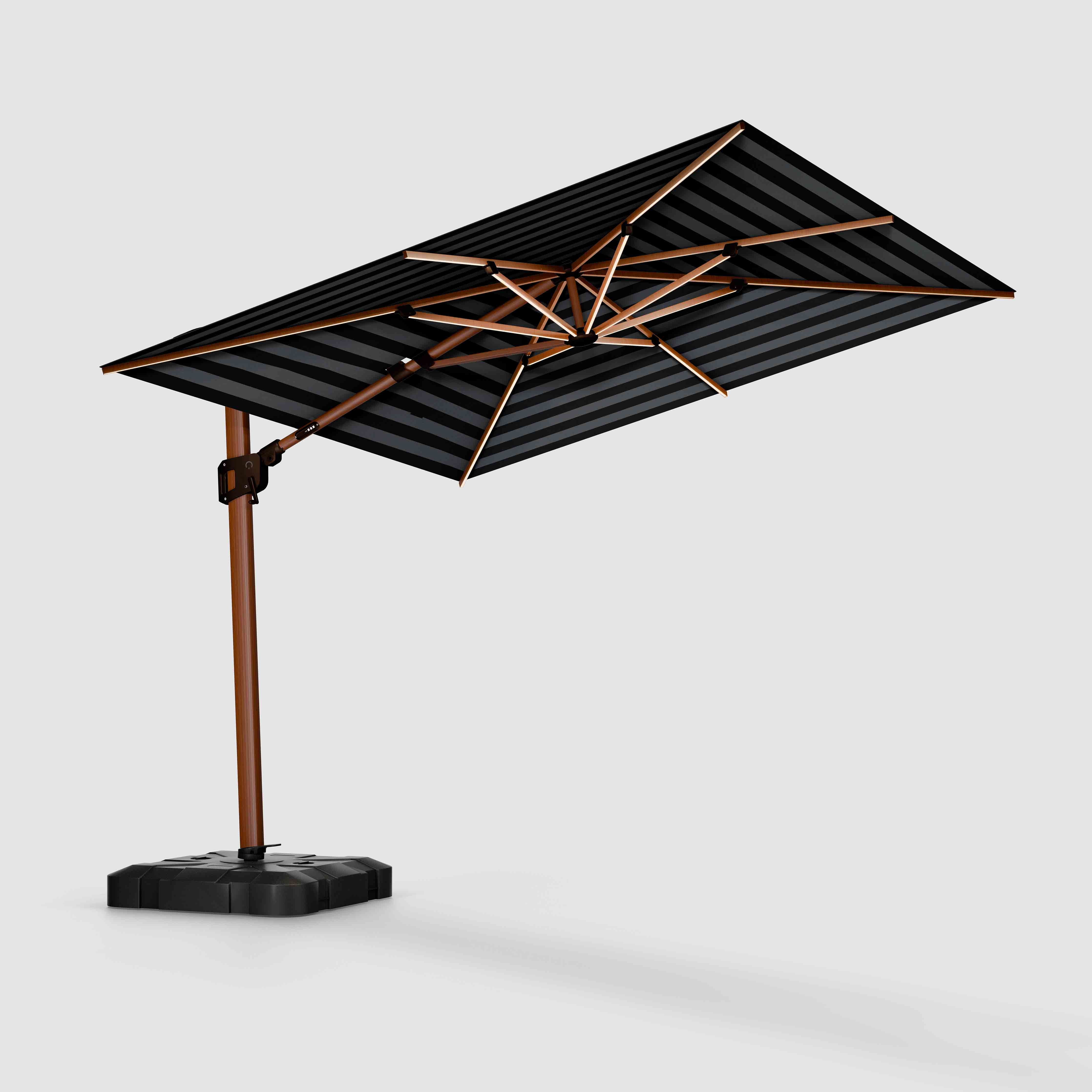 The Supreme Wooden™ - Sunbrella Black & Grey