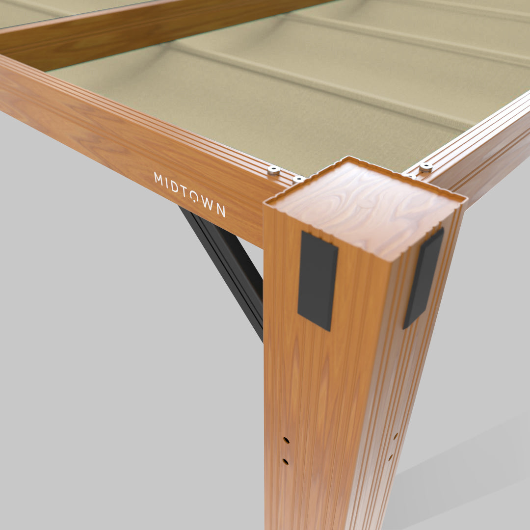 #configuration pergola_L shape #frame colour_Wood