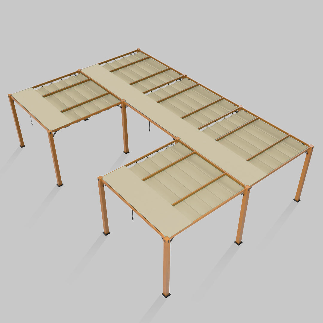 #configuration pergola_U shape #frame colour_Wood