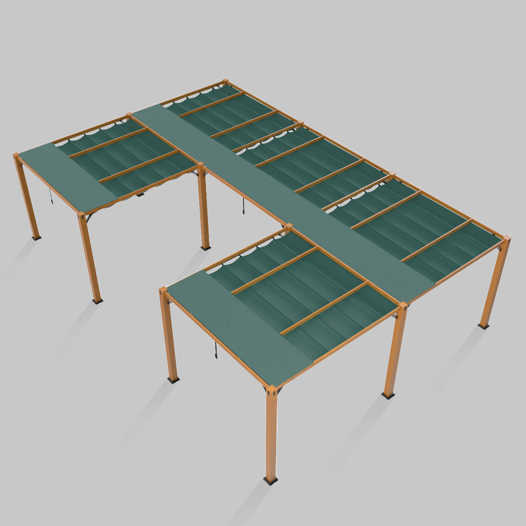 #configuration pergola_U shape #frame colour_Wood