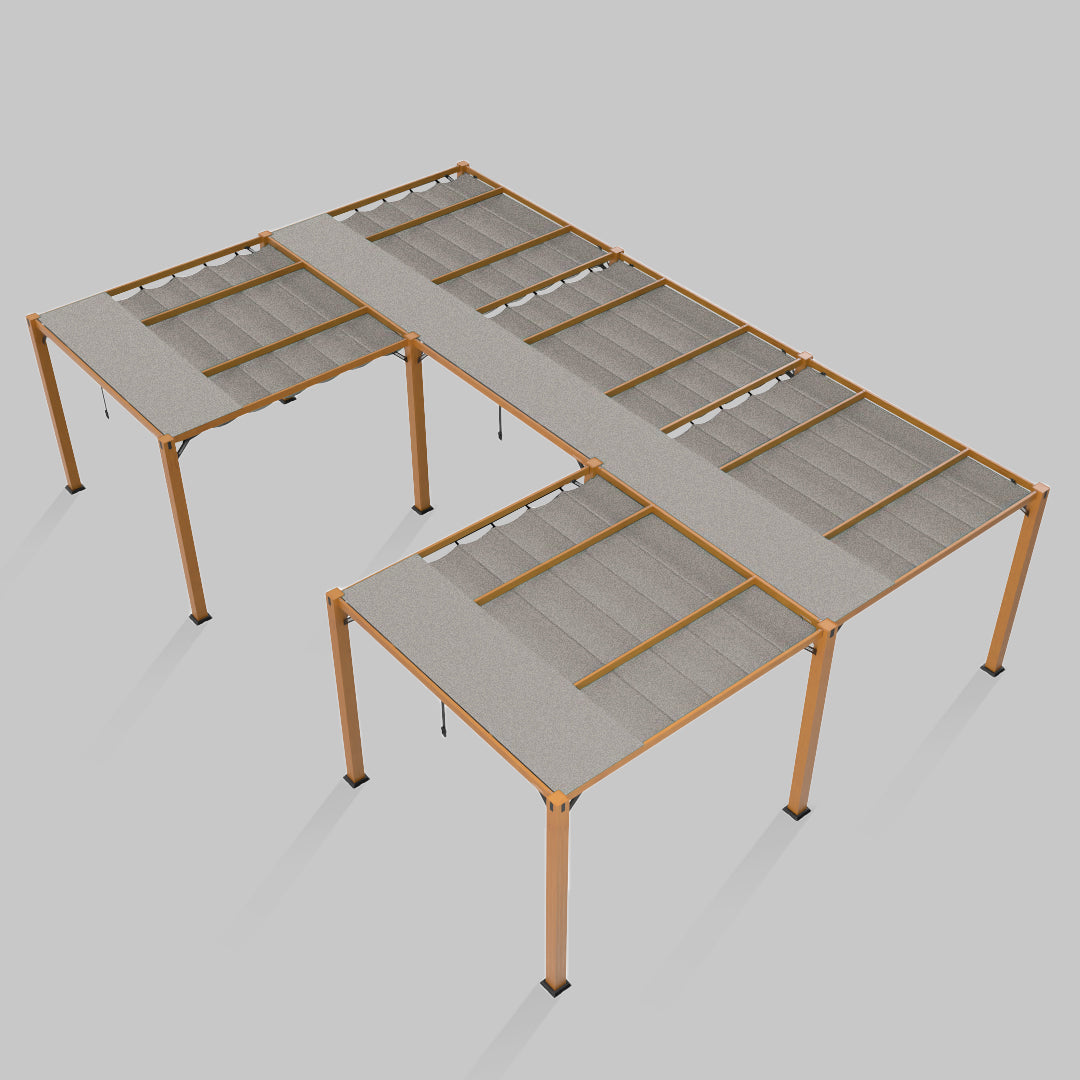 #configuration pergola_U shape #frame colour_Wood