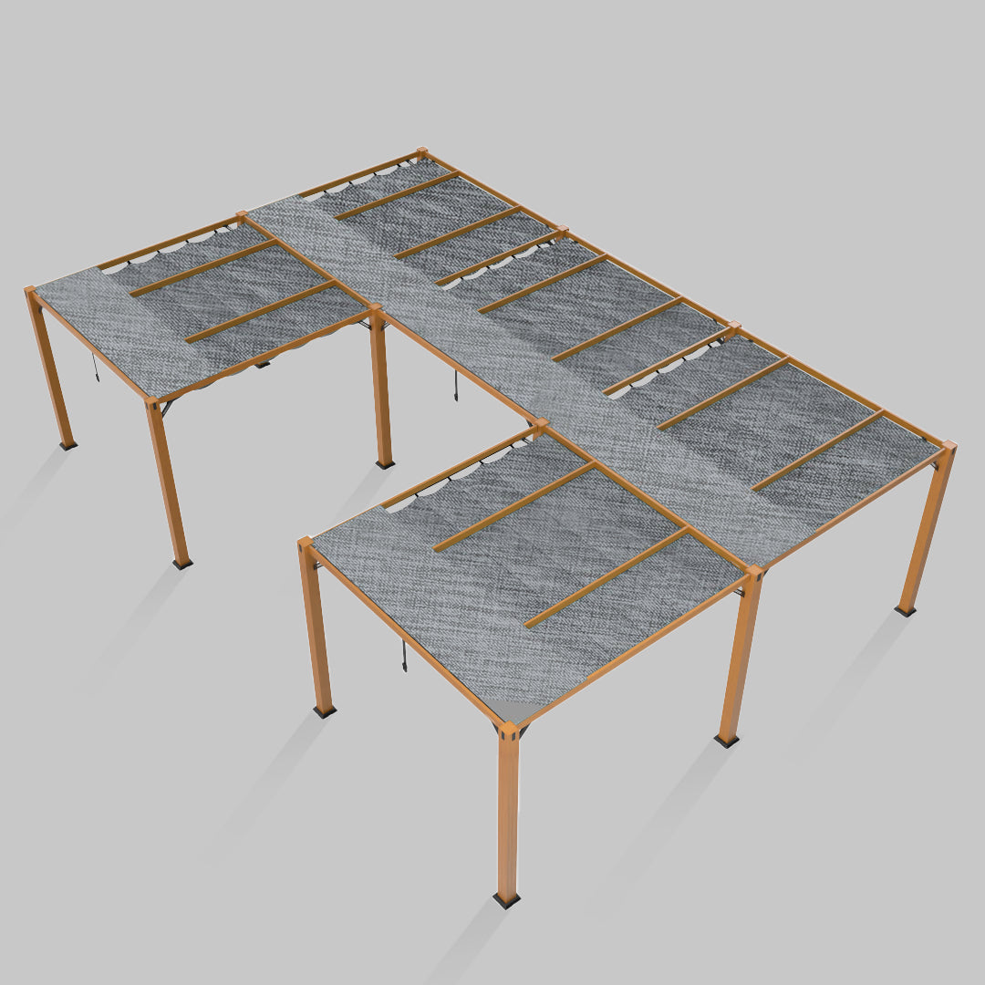 #configuration pergola_U shape #frame colour_Wood