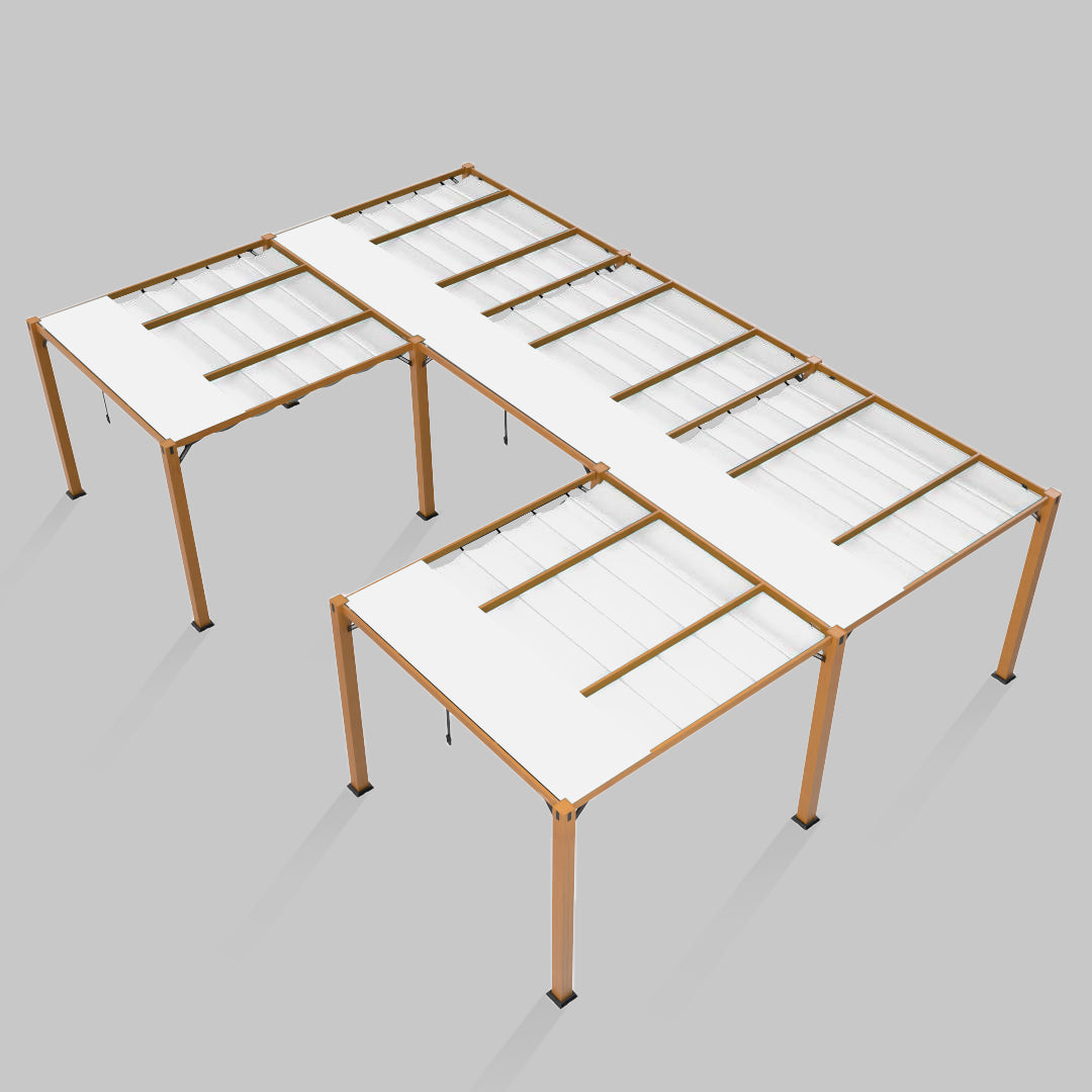 #configuration pergola_U shape #frame colour_Wood