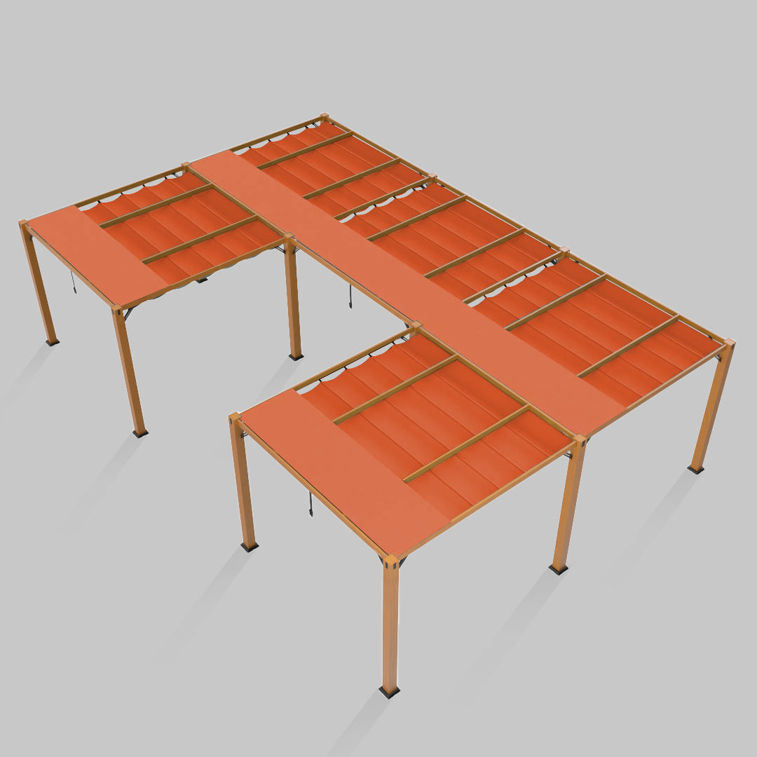 #configuration pergola_U shape #frame colour_Wood