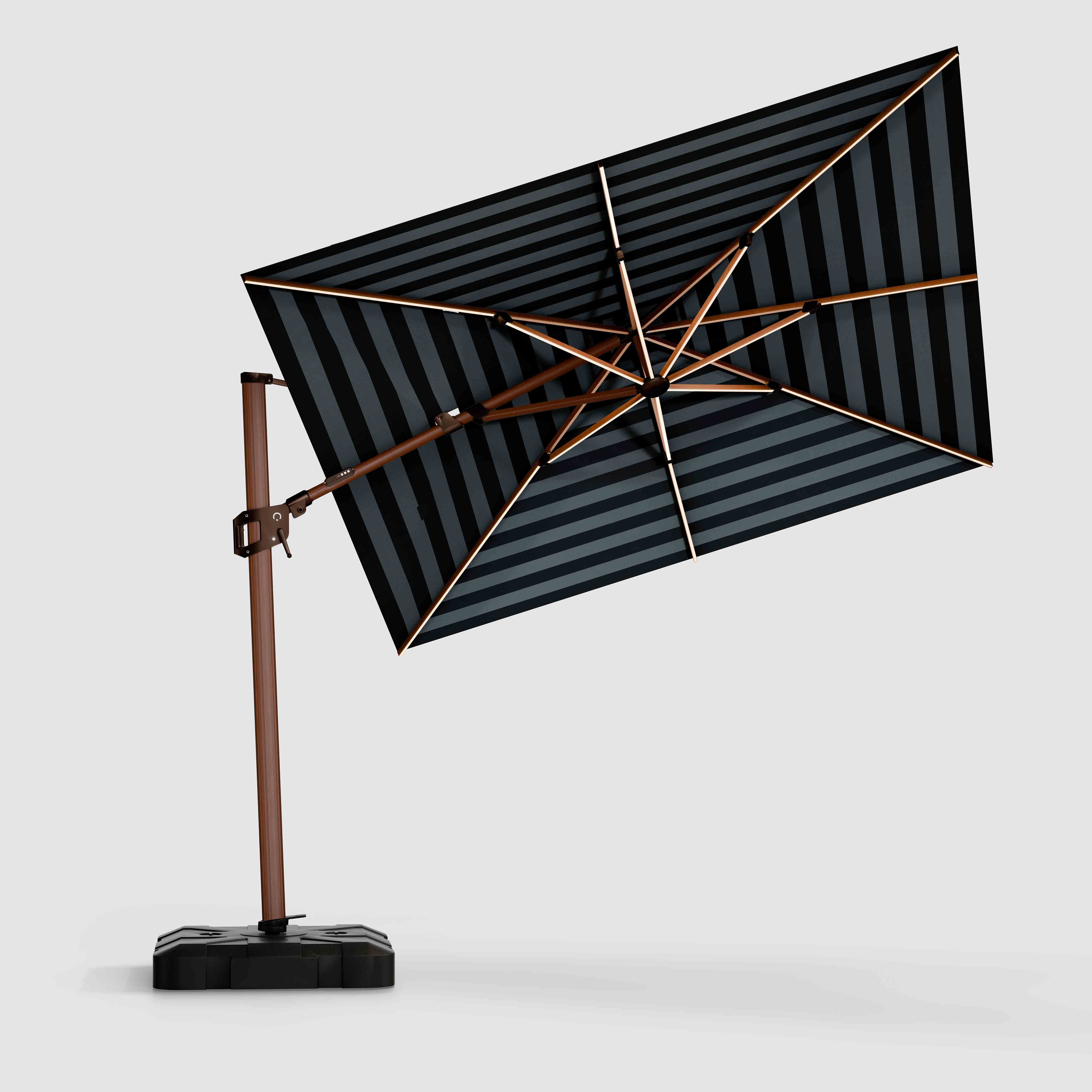 The Supreme Wooden™ - Sunbrella Black & Grey