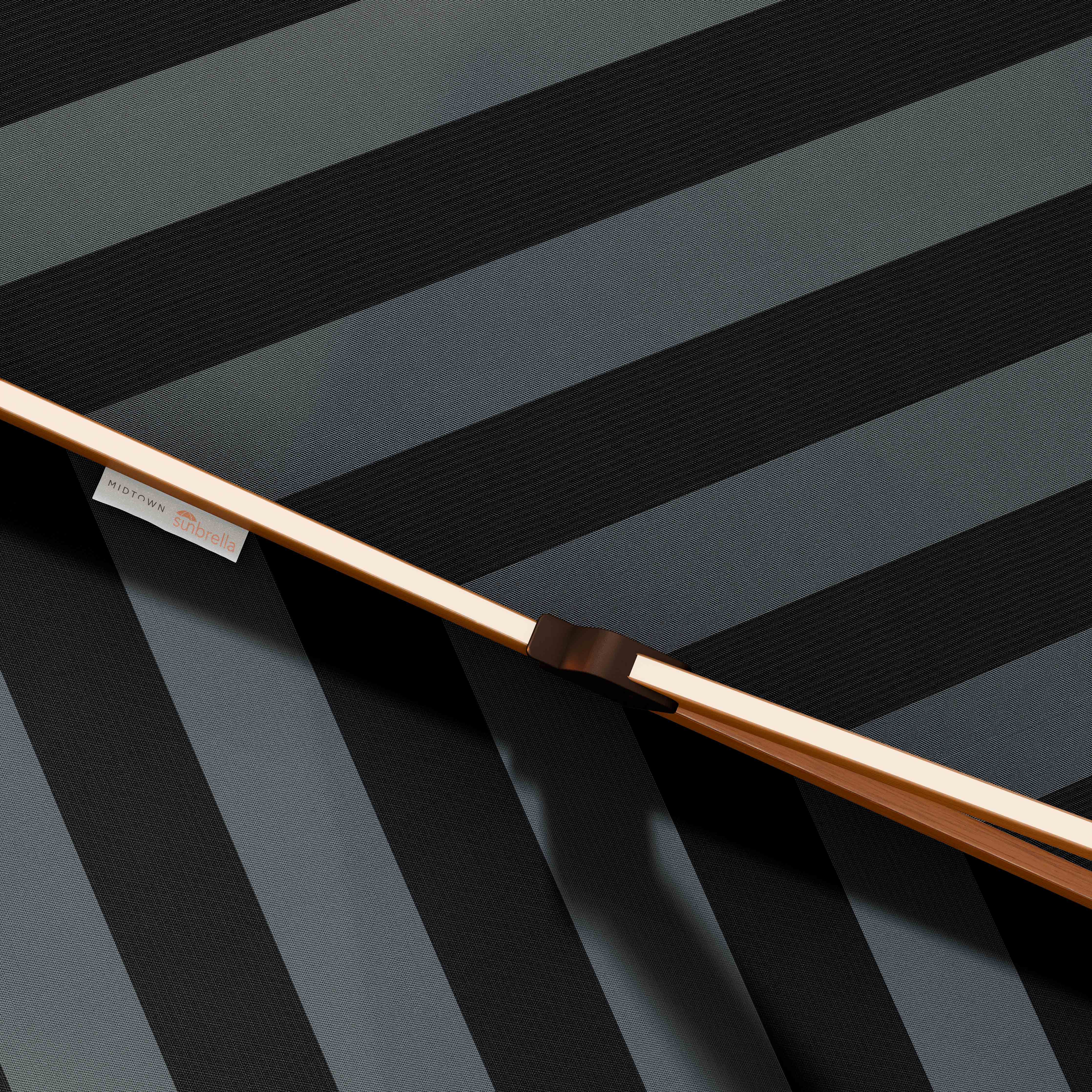 The Supreme Wooden™ - Sunbrella Black & Grey