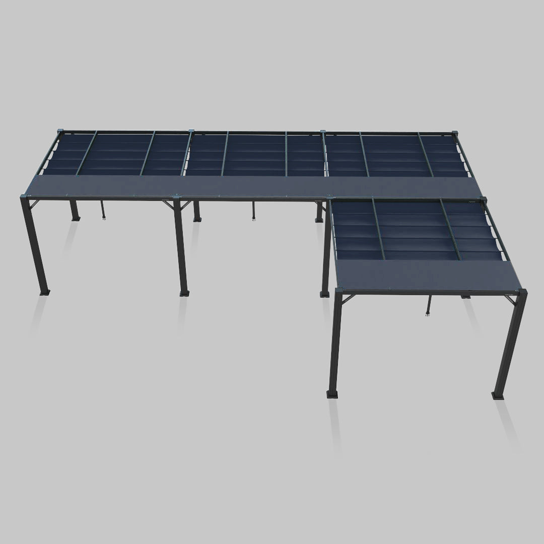 #configuration pergola_L shape #frame colour_Aluminum