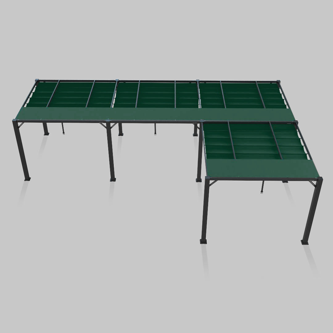 #configuration pergola_L shape #frame colour_Aluminum
