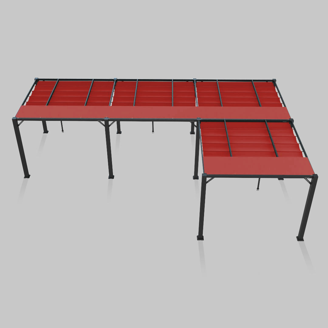 #configuration pergola_L Shape #frame colour_Aluminum