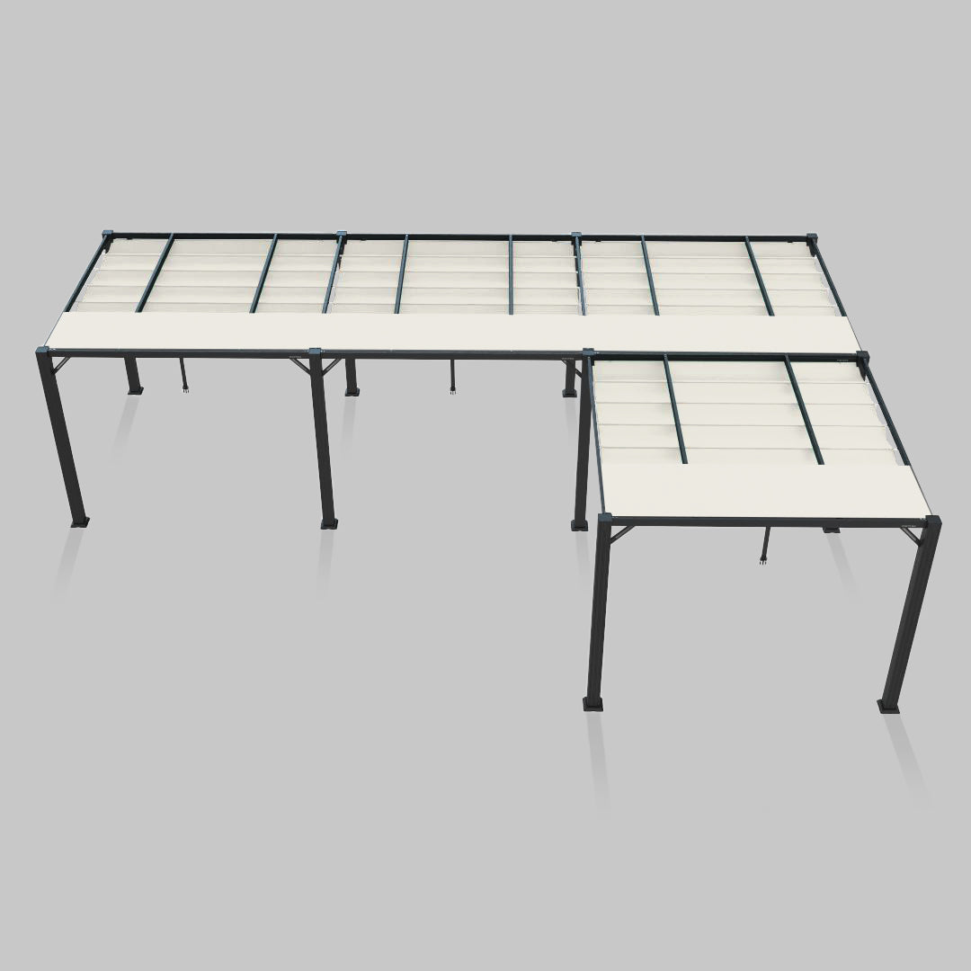 #configuration pergola_L shape #frame colour_Aluminum