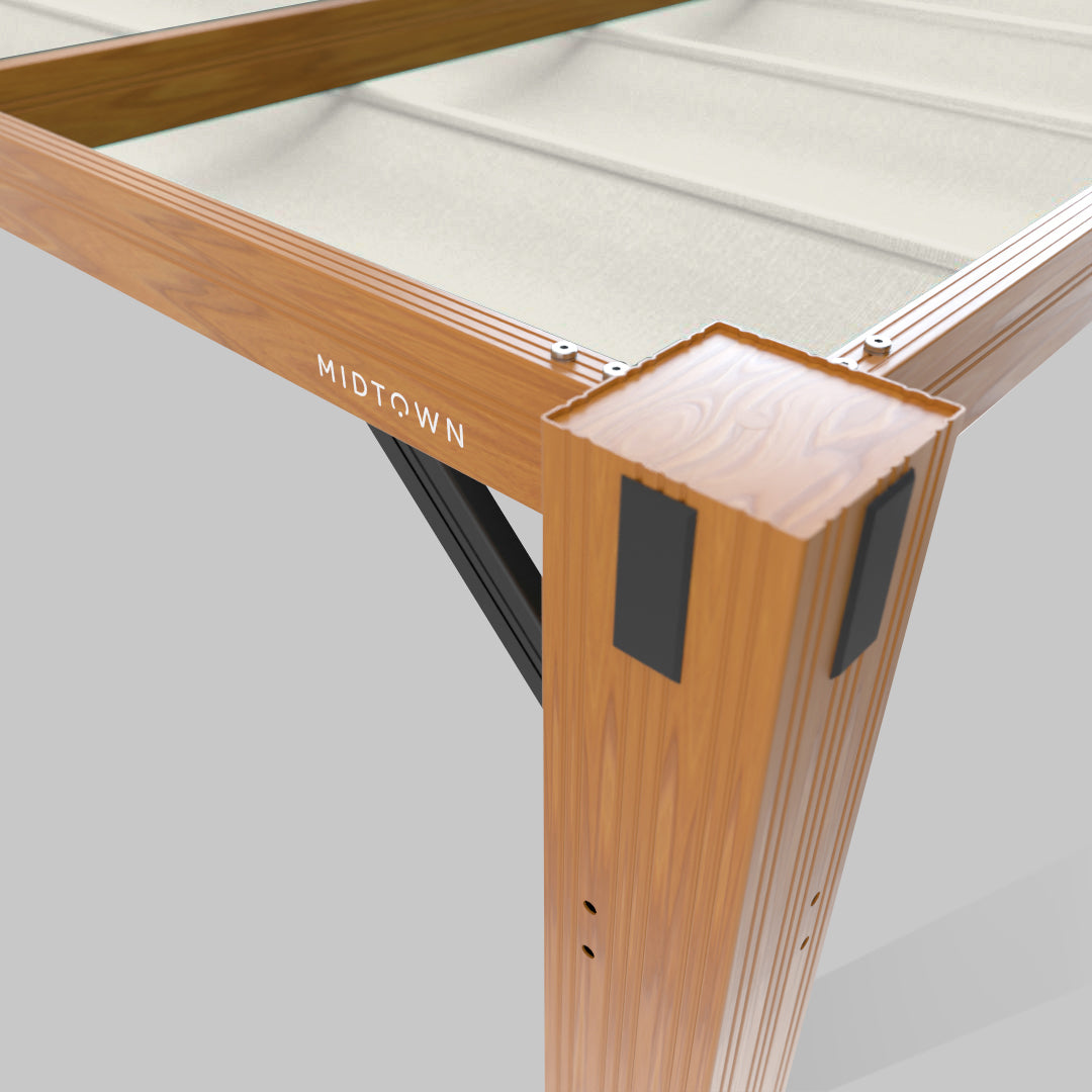 The Modular™ Wooden Pergola - Sunbrella White