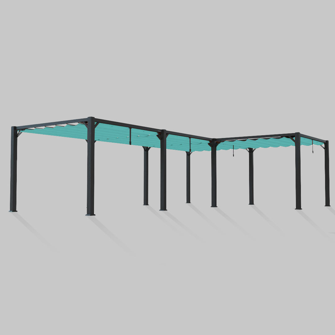 #configuration pergola_L shape #frame colour_Aluminum