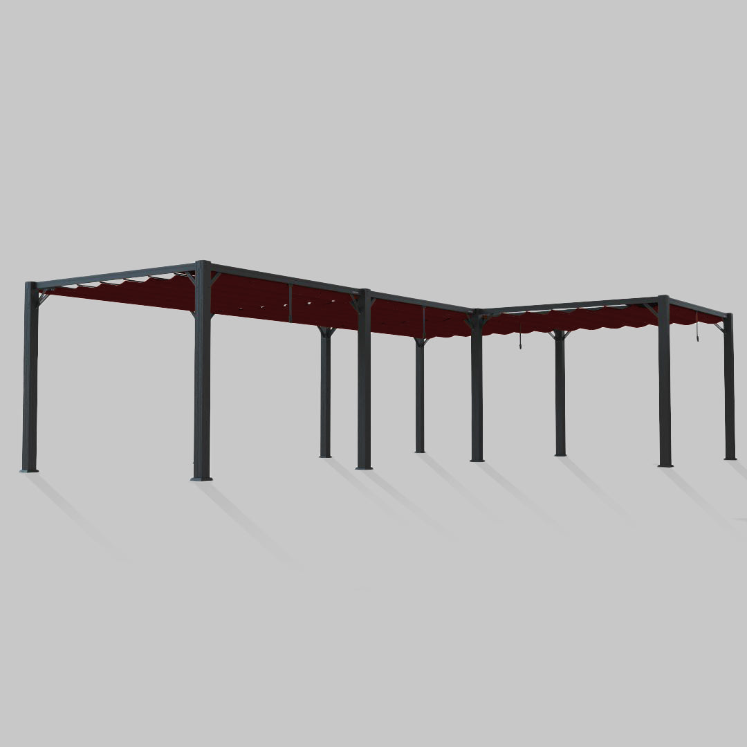 #configuration pergola_L shape #frame colour_Aluminum