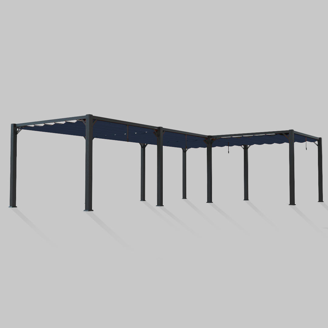 #configuration pergola_L shape #frame colour_Aluminum