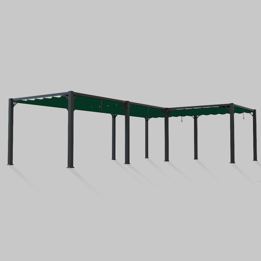 #configuration pergola_L shape #frame colour_Aluminum