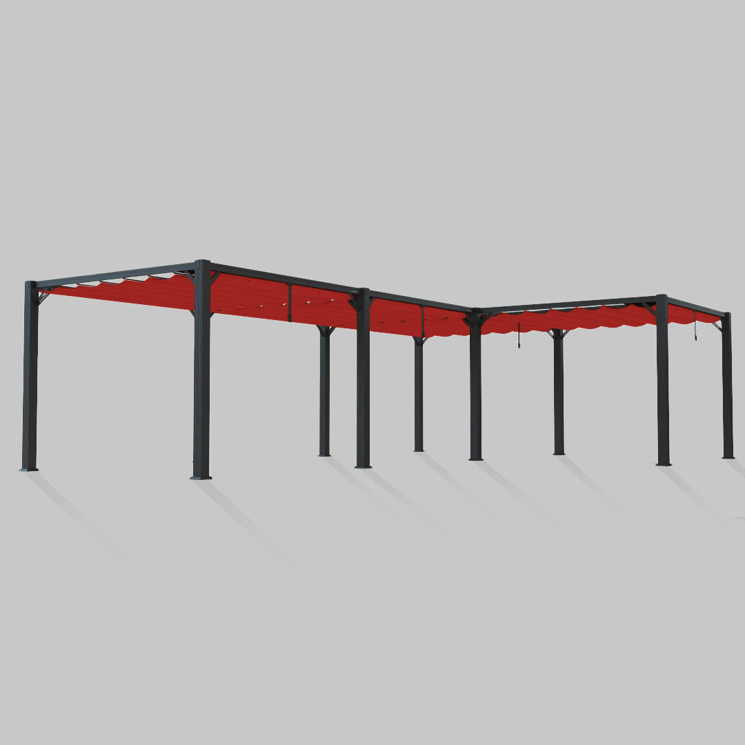 #configuration pergola_L Shape #frame colour_Aluminum