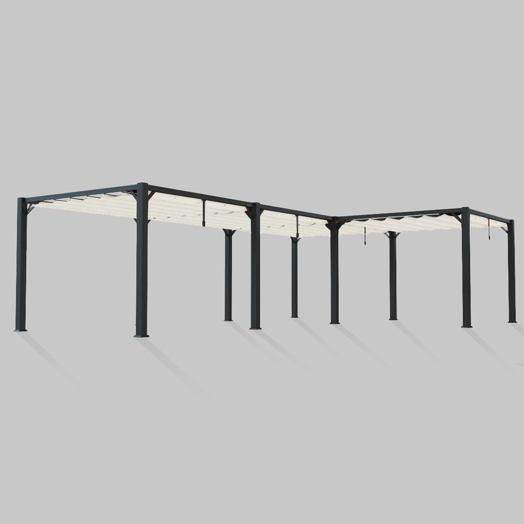 #configuration pergola_L shape #frame colour_Aluminum
