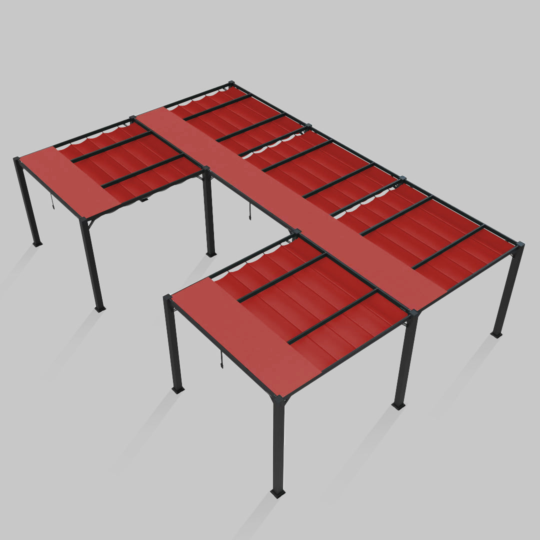 #configuration pergola_U Shape #frame colour_Aluminum