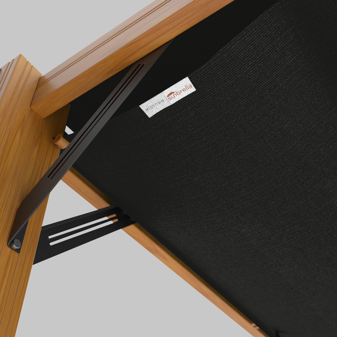 The Modular™ Wooden Pergola - Sunbrella Black