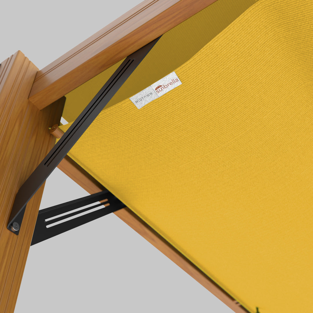 The Modular™ Wooden Pergola - Sunbrella Yellow