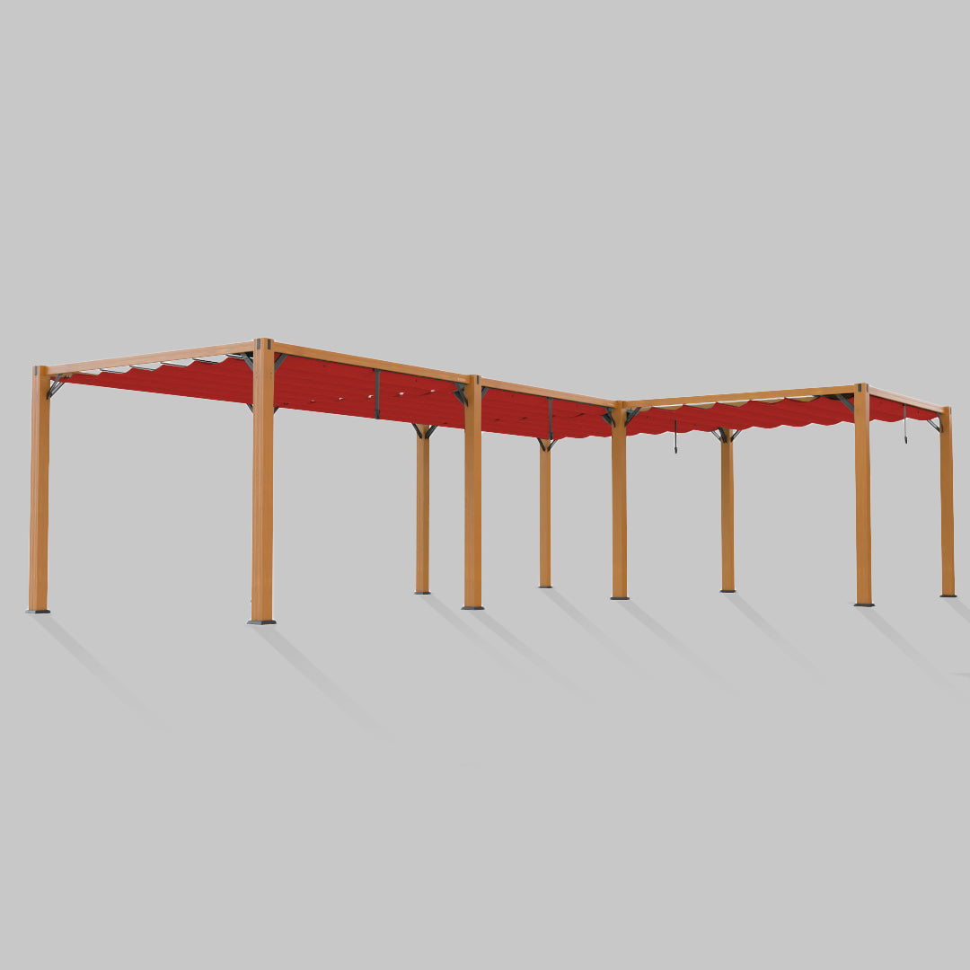 #configuration pergola_L shape #frame colour_Wood