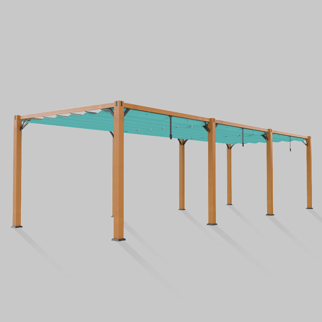 #configuration pergola_triple #frame colour_Wood
