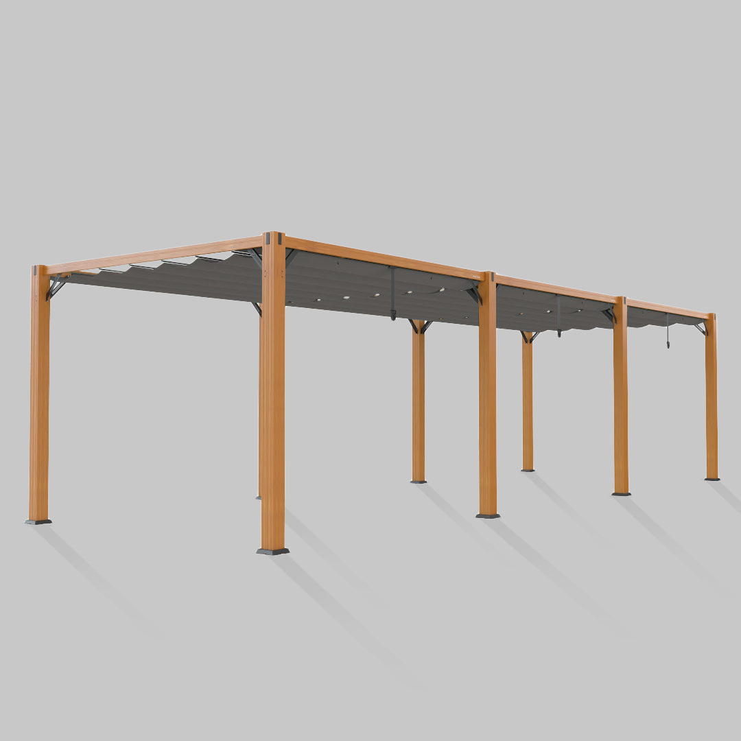 #configuration pergola_triple #frame colour_Wood