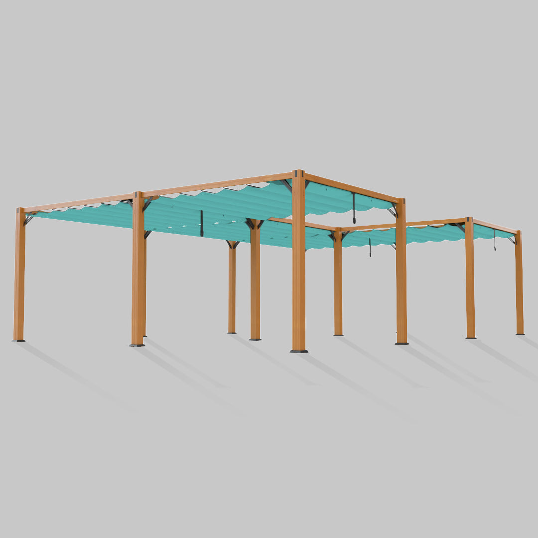 #configuration pergola_U shape #frame colour_Wood