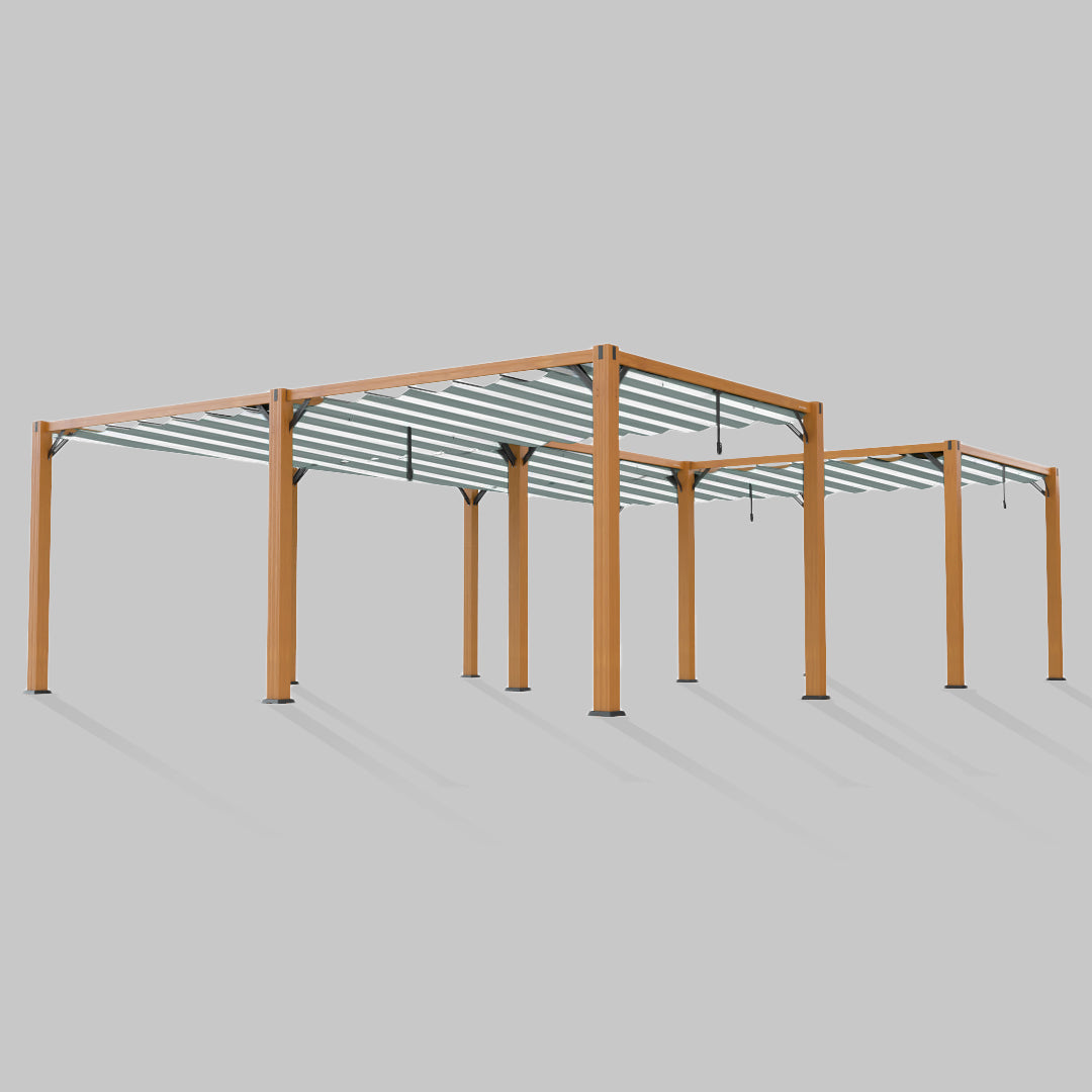 #configuration pergola_U shape #frame colour_Wood