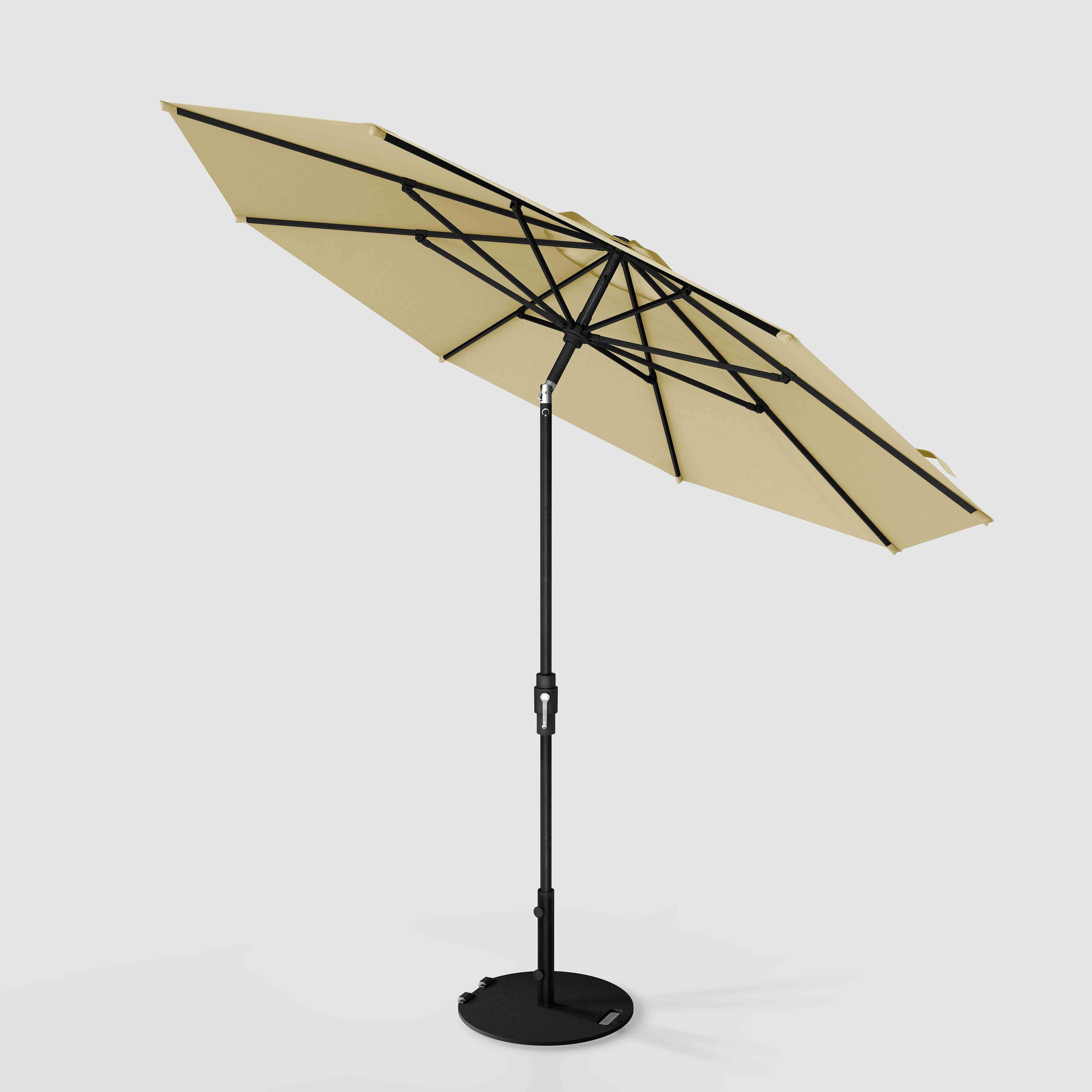 その他 Round Patio Umbrella, Outdoor Solar Parasol, Tilt Adjustment, Anti-fading Fabric, 2.7m/9ft Umbrellas Sunbrella, For Lawn Swimming Best Choice Products 10ft Solar LED Lighted Patio Umbrella w