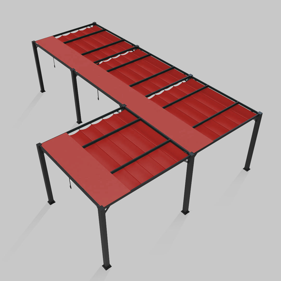 #configuration pergola_L Shape #frame colour_Aluminum