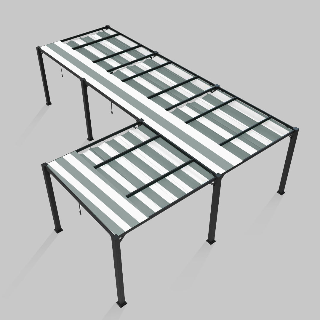 #configuration pergola_L shape #frame colour_Aluminum