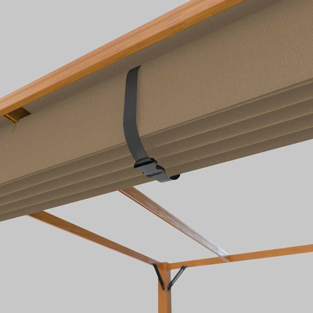 La pergola en bois Modular™ - Sunbrella Heather Tan