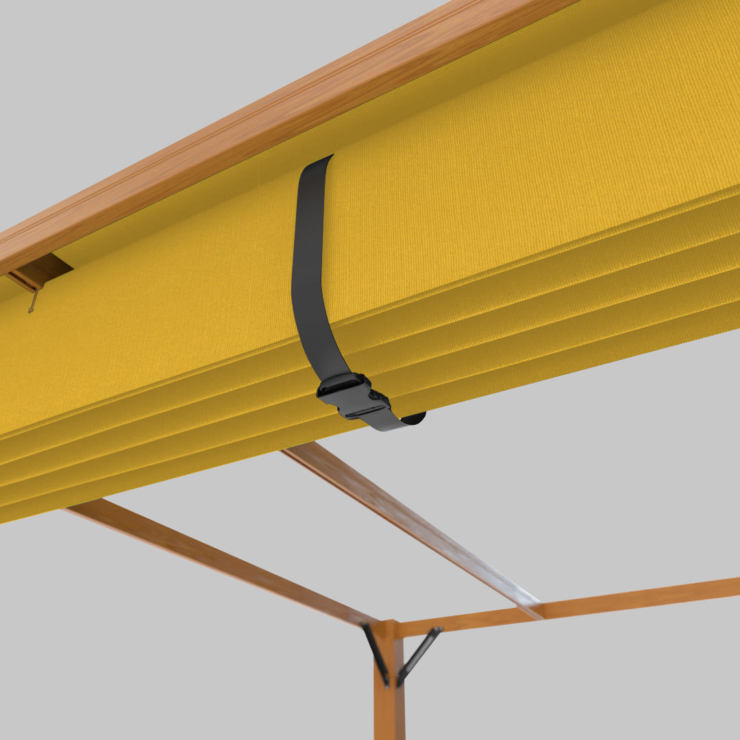 The Modular™ Wooden Pergola - Sunbrella Yellow