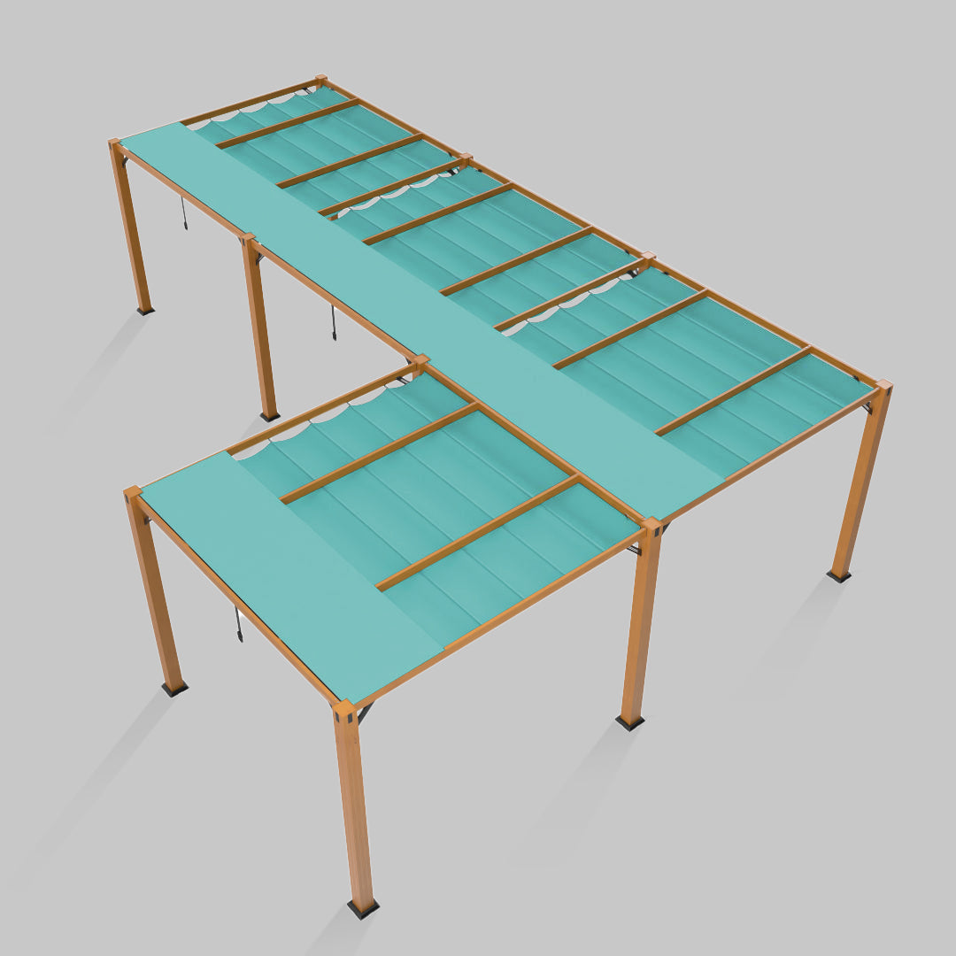#configuration pergola_L shape #frame colour_Wood