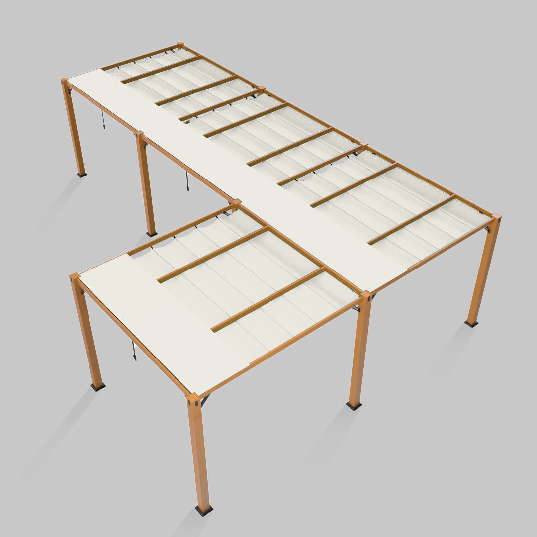 #configuration pergola_L shape #frame colour_Wood