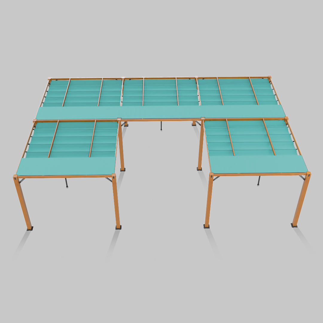 #configuration pergola_U shape #frame colour_Wood