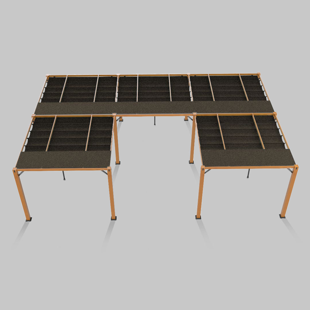 #configuration pergola_U shape #frame colour_Wood