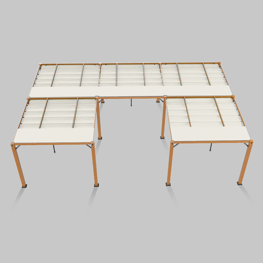 #configuration pergola_U shape #frame colour_Wood