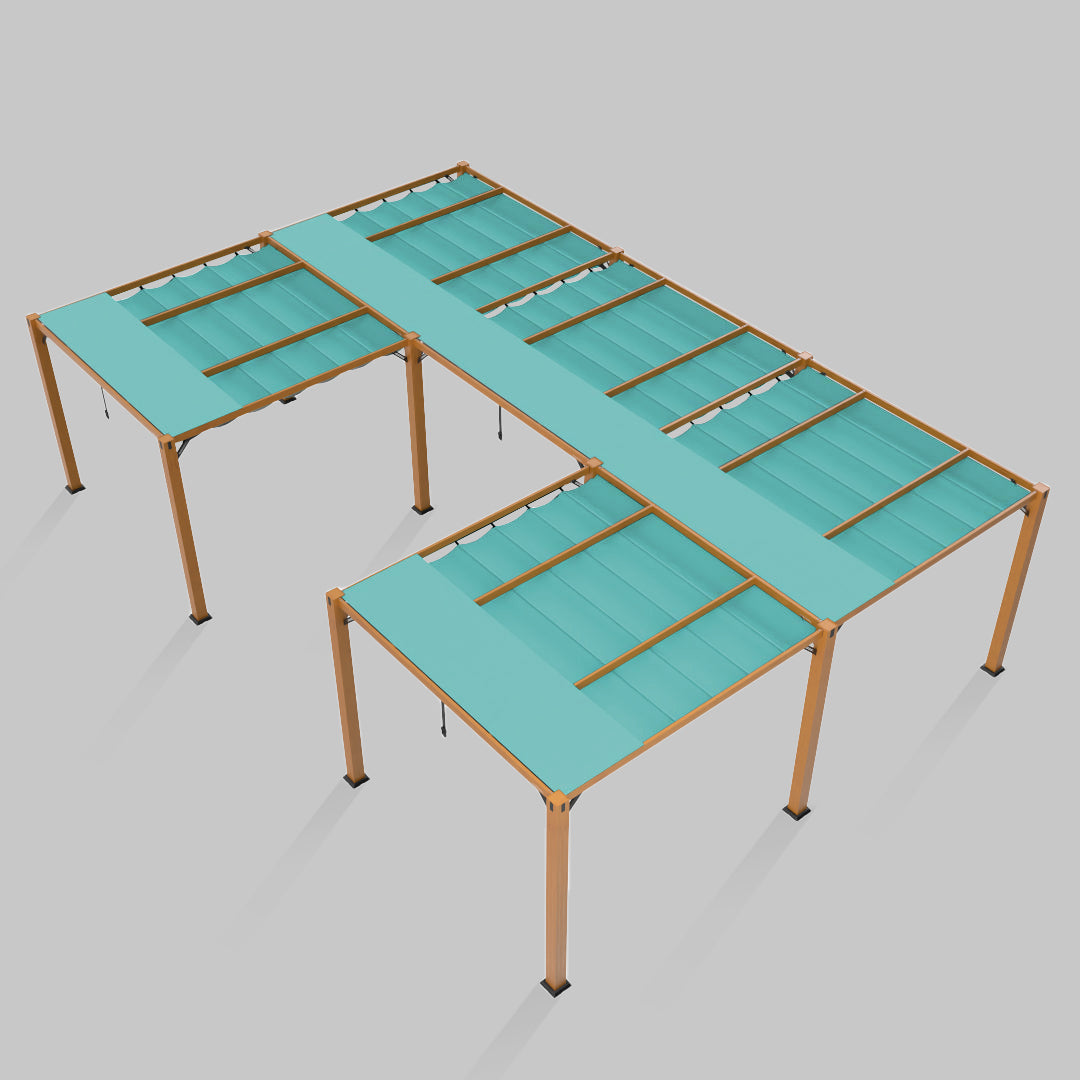 #configuration pergola_U shape #frame colour_Wood