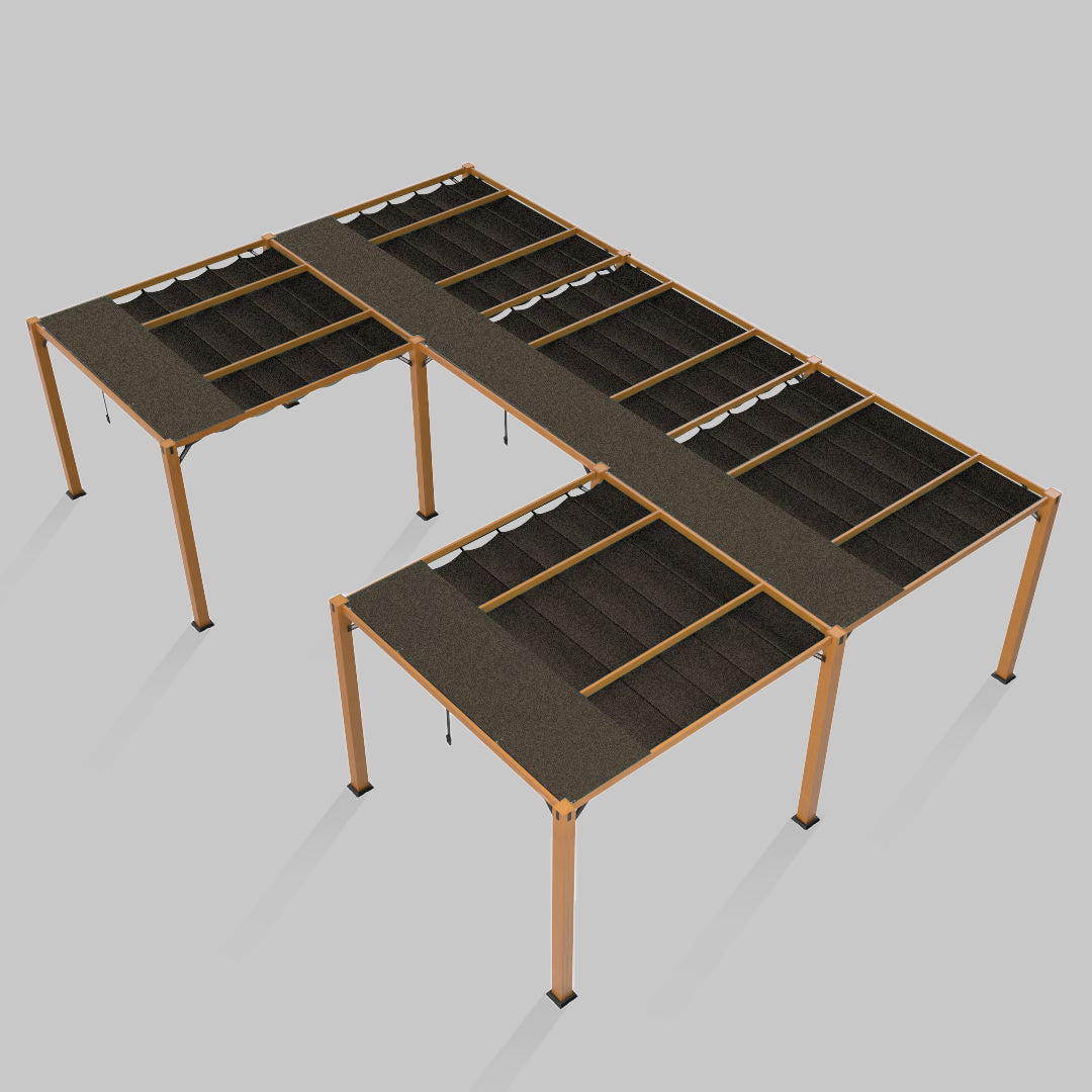 #configuration pergola_U shape #frame colour_Wood