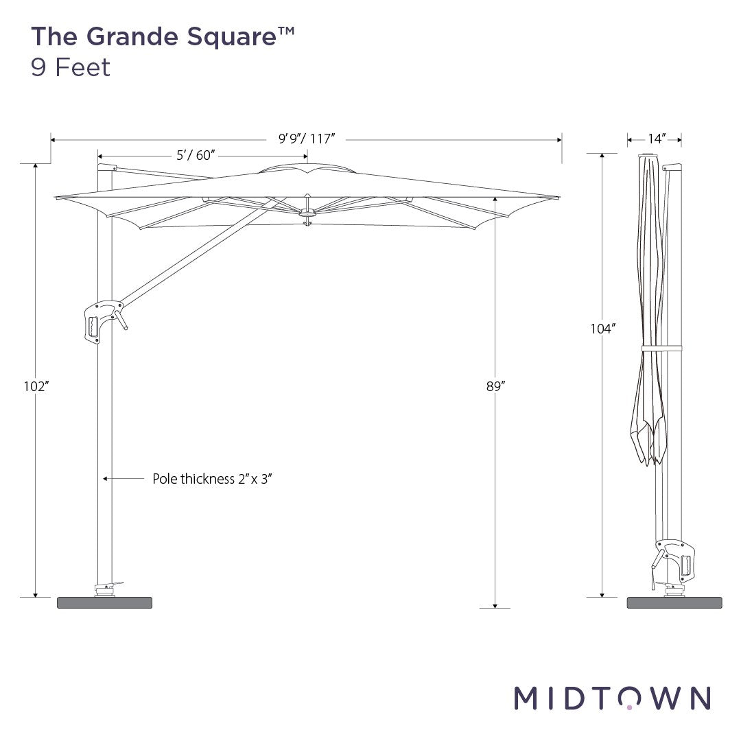 The Grande Square™ - Terylast Matter Stripes