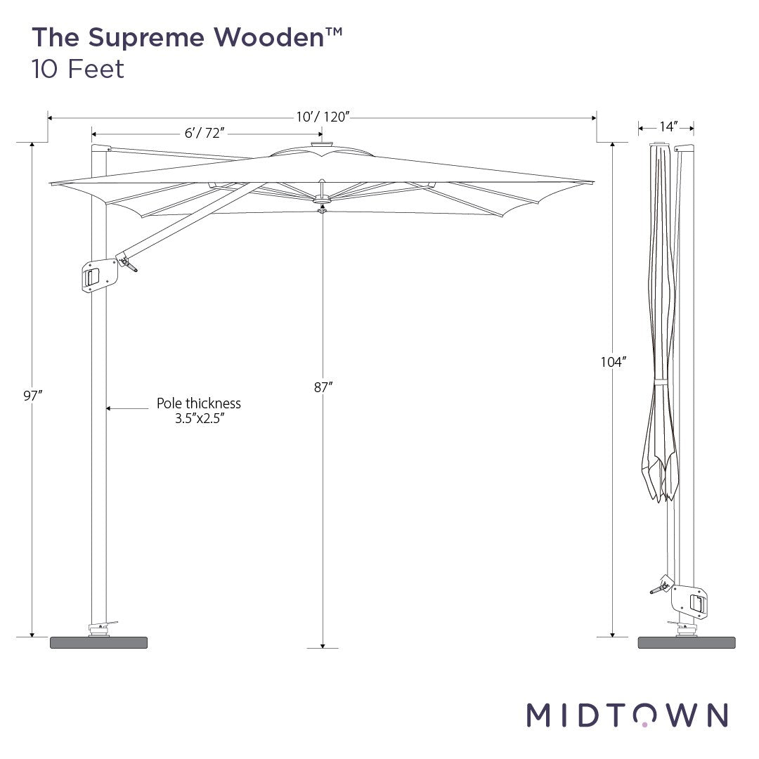 The Supreme Wooden™ - Sunbrella Canvas Navy